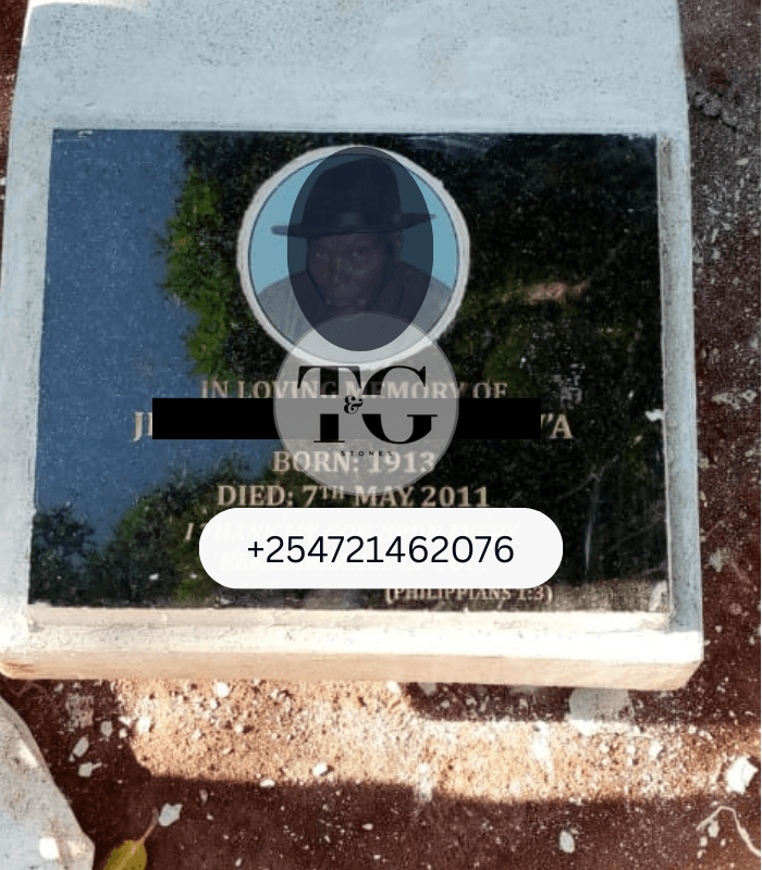 Slanted Terrazzo Headstone