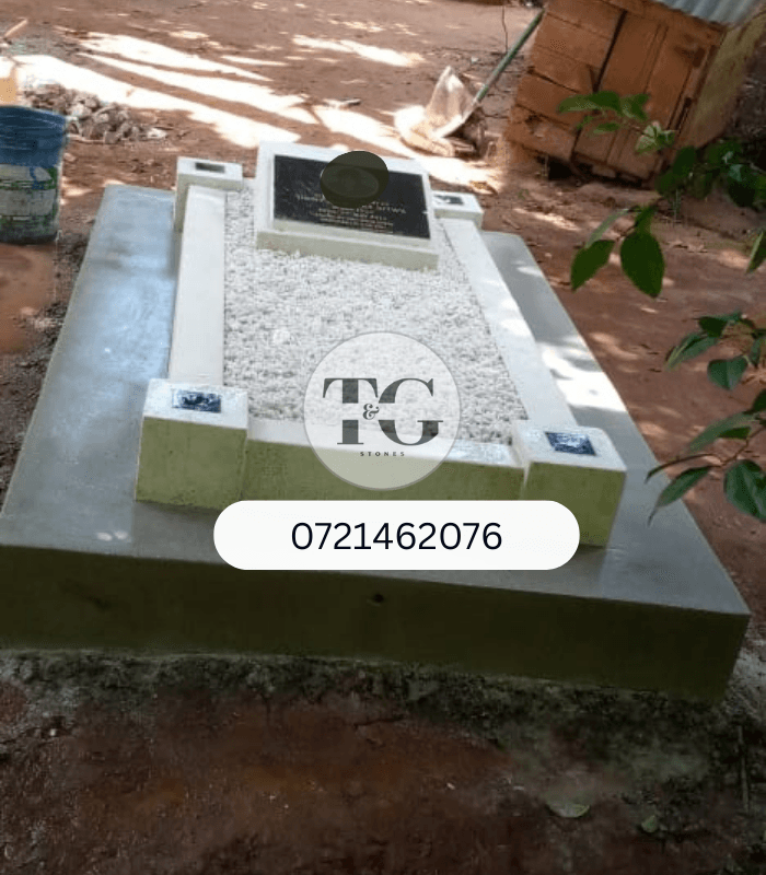 Two-Piece Black Granite with Meditation Bench