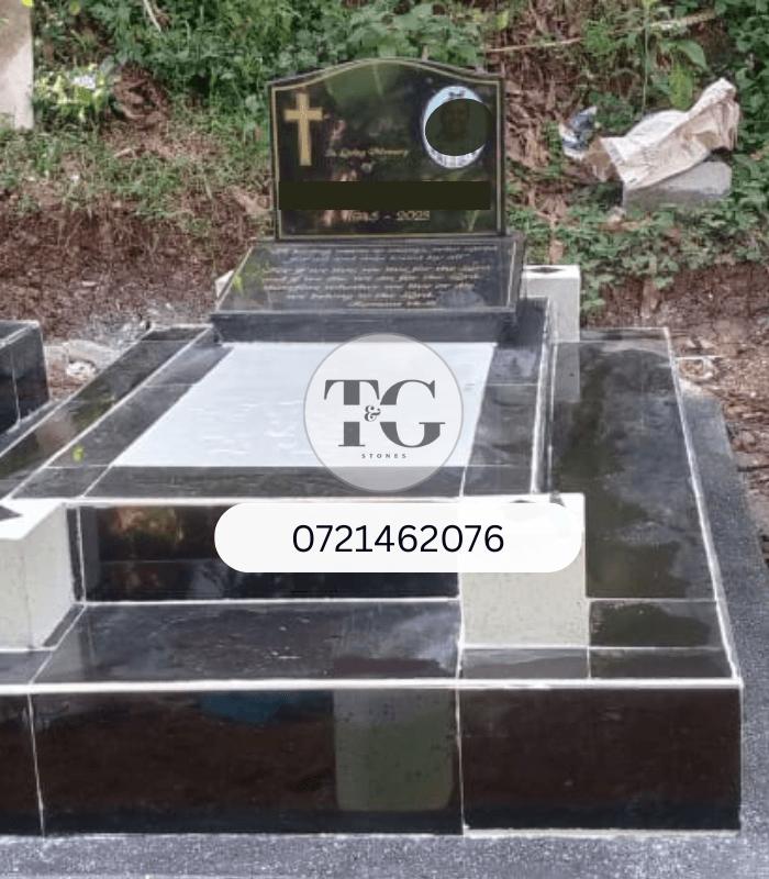 Two-Step Granito Tiles with Granite Headstones